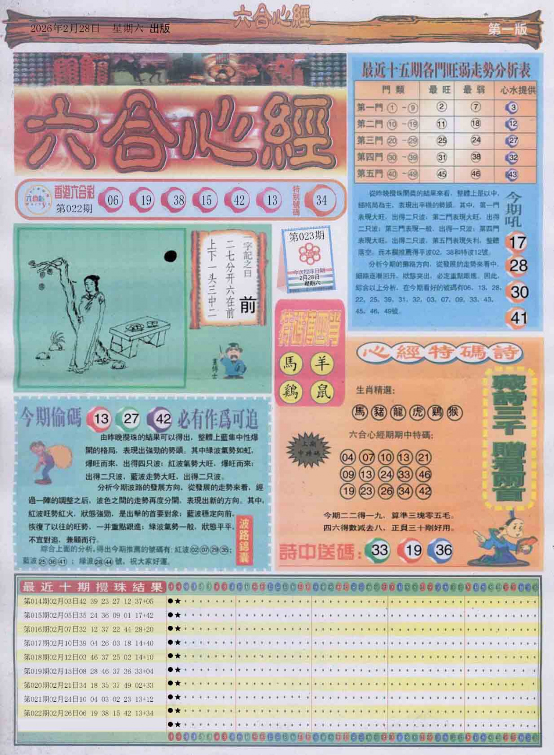 023期六合心经A[图]