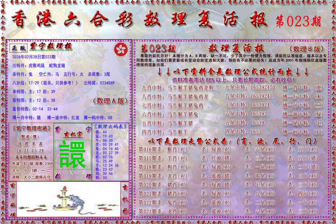 023期数理复活报[图]