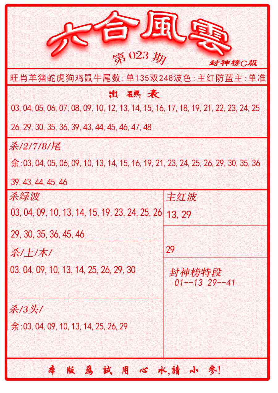 023期六合风云B面[图]