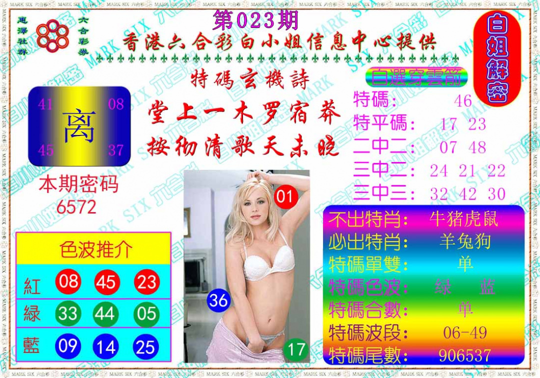 023期白姐解密[图]