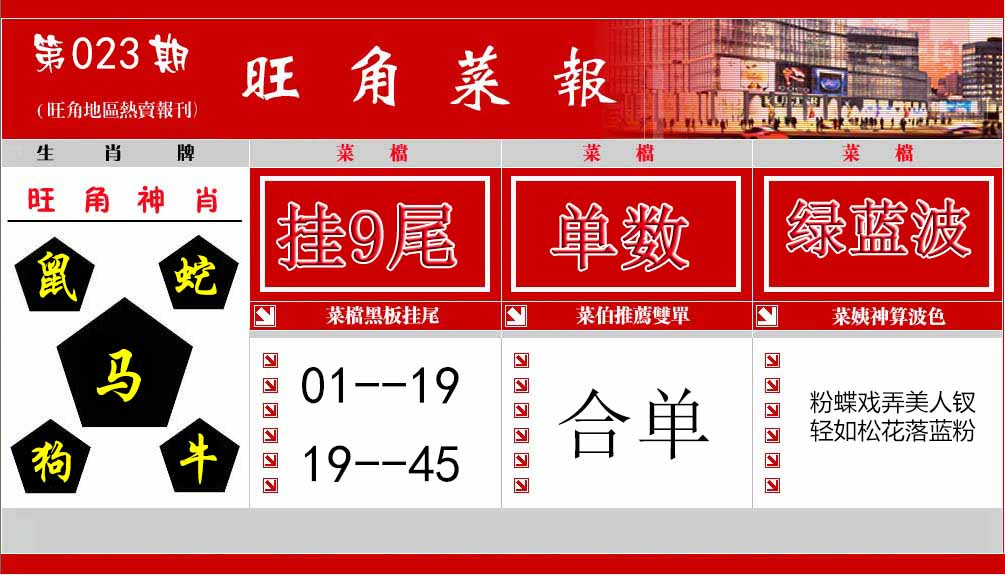 023期旺角菜报[图]