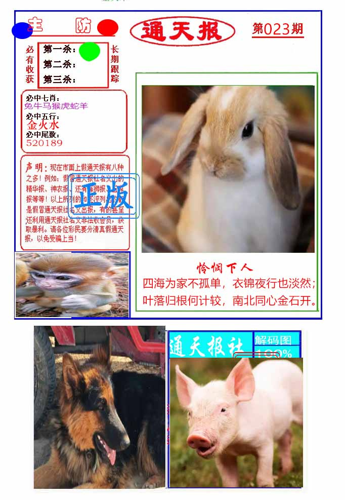 023期通天杀波图1[图]