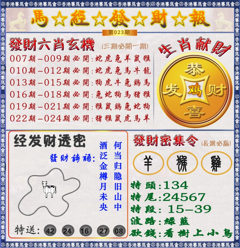 023期马经发财报（荐）[图]