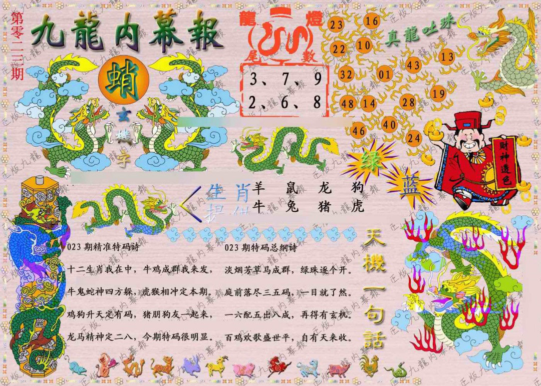 023期正版九龙内幕报[图]